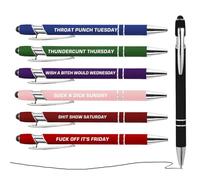 Penna a con scrittura liquida, set multifunzione, 7 pezzi, per la scuola, i compiti a casa, ufficio, per il mondo degli affari, club, bambini, studenti, insegnanti, amici e colleghi, disegnare