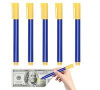 Penna a controllo banconote, ergonomica, leggera, portatile, funzionale, elegante, compatta ed ergonomica, 5 pezzi, penne contraffatte, prevenzione delle perdite false, multiuso, per interni ed