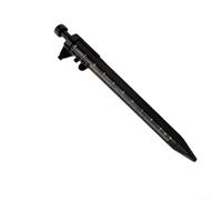 Penna a corsoio a doppio uso, con inchiostro gel da 0,5 mm e righello di cancelleria, penna a sfera per misurare lunghezza e spessore nell'uso quotidiano (ricarica nera)