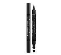 Penna a doppia testa a forma di stella, fiore, amore, farfalla, liquido, senza sbavature, cosmetici P7Z0 nero Waterproo Eye