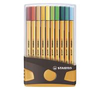 Penna a fibra Stabilo point 88 ColorParade: astuccio con 20 u., astuccio