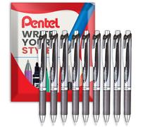 Penna A Gel Retrattile Liquida Pentel EnerGel BL80 1.0mm Nera Confezione Da 9