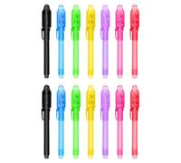 Penna a Inchiostro Invisibile 14 Pezzi, con Luce UV per messaggi Segreti Ideale per Feste di Compleanno per Bambini e Regali di Natale