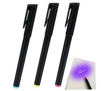 Penna a inchiostro invisibile da 3 pezzi, lunghezza 5, 5 pollici, divertente penna invisibile, in PP, inchiostro a scomparsa, facile da usare, per premi di classe di Natale, bomboniere per spie..