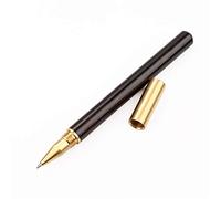 Penna a inchiostro nero con corpo in legno, punta fine da 0,5 mm, strumento di scrittura professionale per ufficio, uomini e donne, ideale