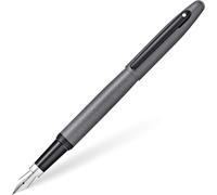 Penna A Inchiostro Sheaffer VFM E0942453 Grigio Metallo Con Cappuccio A Sgancio