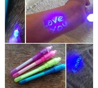 Penna a luce luminosa Viola magica 2 in 1 Luce nera UV Combo Disegno Penna a inchiostro invisibile Apprendimento Giocattoli educativi per bambini