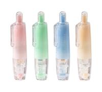 Penna a nastro biadesivo, dispenser di colla, 4 pezzi, girevole a 360 gradi, nastro adesivo rapido, per artigianato, ufficio, scuola, imballaggio, arte, casa e progetti fotografici