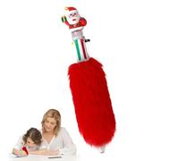 Penna a natalizia da 0,5 mm con peluche a scomparsa | Penne multicolore per studenti, lavoro, firma, documenti, studenti, lavoratori d'ufficio, Babbo Natale