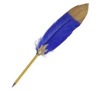 Penna a piume Elegante penna a sfera in struzzo per ricevimenti di nozze Firma del libro degli ospiti Regali per feste Decorazione per scrivania Piuma di lusso, Blu scuro