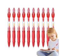 Penna a punta fine, penna roller, penna a sfera liscia, retrattile, 10 pezzi, penna a sfera da 0,5 mm, per scrivere, prendere appunti, firma, scuola