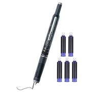 Penna a retrattile - Nib inchiostro ricaricabile Nib | Set penna trasparente per font a barile | Cancelleria per il design del diario Marchio scolastico professionale Scrittura a cartuccia
