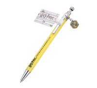 The Carat Shop Penna a sfera Harry Potter ufficiale 14 cm con ciondolo Stemma Tassorosso Giallo