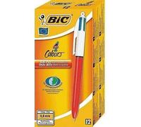 Penna softball BIC 4 Colori Original con sfera retrattile - punta 0,8 mm - corsa 0,36 mm - getto d'inchiostro a base di olio -