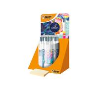 Penna a sfera 4 Colors Decor - fantasie assortite - Bic - expo 30 pezzi