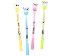 Penna a sfera a base d'acqua molto a base d'acqua Penna per segni Panda carino 0,5 mm Larghezza linea Forniture per scrittura inchiostro nero 4 pezzi Set Colore casuale