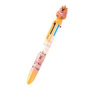 Penna a sfera a colori per studenti scolastici, retrattile, arcobaleno per lezioni e, 6 colori in 1, penna a sfera multicolore con design adorabile, strumento di scrittura a sfera
