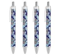 Penna a sfera a gel retrattile, per diari e schizzi, punta fine e scorrevole