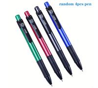 Penna a sfera a pressione 4 pezzi casuale, penna a sfera a pressione 0.7 mm blu media, penna a olio