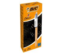 Penna a Sfera a Scatto 4 Colours Party Bic - 1 mm - 992701 (Nero Blu Rosso e Ver