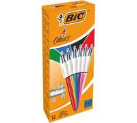 Penna sfera scatto multifunzione 4 Colours Shine - punta 1,0 mm - 4 colori - Bic - scatola 12 pezzi