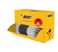 Penne a sfera a scatto Atlantis - punta 1,0mm - nero - Bic - conf. 30 + 6 pezzi