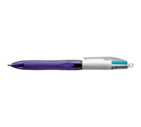 Penna a sfera a scatto BIC 4 Colours Grip Fashion M 1 mm viola 8922901