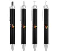 Penna a sfera a scatto divertente a forma di palla da 0,5 mm, con punta a sfera, idea regalo per ufficiale, unisex