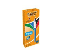 Penna a sfera a scatto multifunzione 4 Colours Classic - punta 1,0mm - nero, blu, rosso, verde - Bic - conf. 12 pezz