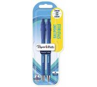 Papermate FlexGrip Elite, Penna a Sfera con Punta a Scomparsa, Tratto Medio, Confezione da 2, Blu