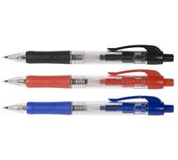 Penna a sfera a scatto Q-Connect punta M 0,7 mm blu - conf. da 10 pezzi- KF00268