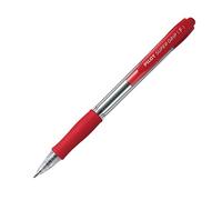 Penna a sfera a scatto Super Grip - punta fine 0,7mm - rosso - Pilot