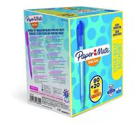 Penna a sfera a scatto Inkjoy 100 RT - punta 1,0mm - blu - Papermate - conf. 80+20 pezzi