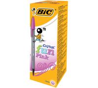 Penna A Sfera BiC Cristal Fun Rosa Scatola Da 20