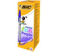 Penna A Sfera BiC Cristal Fun Viola Scatola Da 20