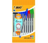 Bic Cristal Blister Originale da 10 Penne Blu/Nero/Rosso/Verde