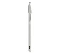 BIC Cristal Re'New, Penna Ricaricabile Nera a Sfera, Fusto in Metallo Punta 1mm, Confezione 1 Penna + 2 Ricariche Bic Crista