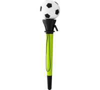 Penna a sfera "Calcio" con motivo stampato a forma di calcio, con mina blu intercambiabile