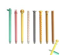 Penna a sfera cancellabile Penne con testa animale | 8 Penne gel cancellabili cartoon, 0,7 mm Blu, Kawaii articoli di cancelleria per bambini, studenti, scuola, ufficio (8 PZ)
