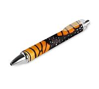 Penna a sfera con ali di farfalla monarca, inchiostro blu, penna a sfera per scrittura liscia, per ufficio e scuola, 1 pezzo