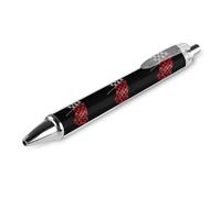 Penna a sfera con bandiera a scacchi con bandiera da corsa, penna a sfera con stampa retrattile, fusto rotondo, punta fine da 0,5 mm, 1/2/4 pezzi