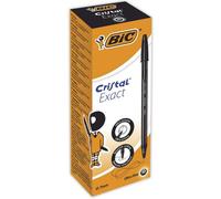 BIC Penne a sfera Cristal Exact Art. 992603 Punta 0,7 mm Nero Confezione 20