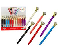 Penna a sfera con cristallo, inchiostro blu 0,7 mm - mix di colori