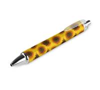 Penna a sfera con girasole giallo a scomparsa, punta fine da 0,5 mm, scrittura fluida, per casa e ufficio