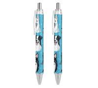 Penna a sfera con inchiostro blu a forma di animale per cani da compagnia, penna a sfera per ufficio e scuola, 2 pezzi come foto 3