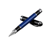 Penna a sfera con inchiostro gel in fibra di carbonio, scrittura liscia, professionale, per dirigenti, ufficio e regali (ricaricabile, regalo