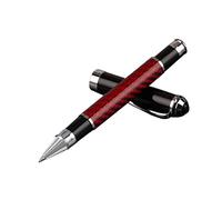 Penna a sfera con inchiostro gel in fibra di carbonio, scrittura liscia, professionale, per dirigenti, ufficio e regali (ricaricabile, regalo