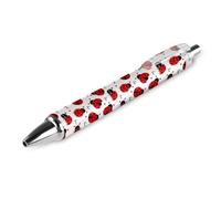 Penna a sfera con motivo coccinelle, penna a sfera retrattile, forniture per ufficio, regali per donne e uomini