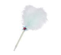 Penna a sfera con piume anticate, multiuso, per studenti e adulti, per scrivere appunti e diari, stile retrò