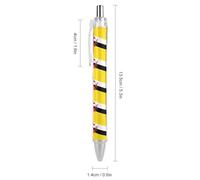 Penna a sfera con stampa a forma di bandiera del Brunei, retrattile, nera, a punta fine, 0,5 mm, 1/2/4 pezzi